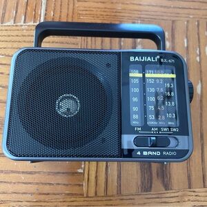 NEW Baijiali BJL671 Portable AM FM SW Radio 4 Band Rechargeable